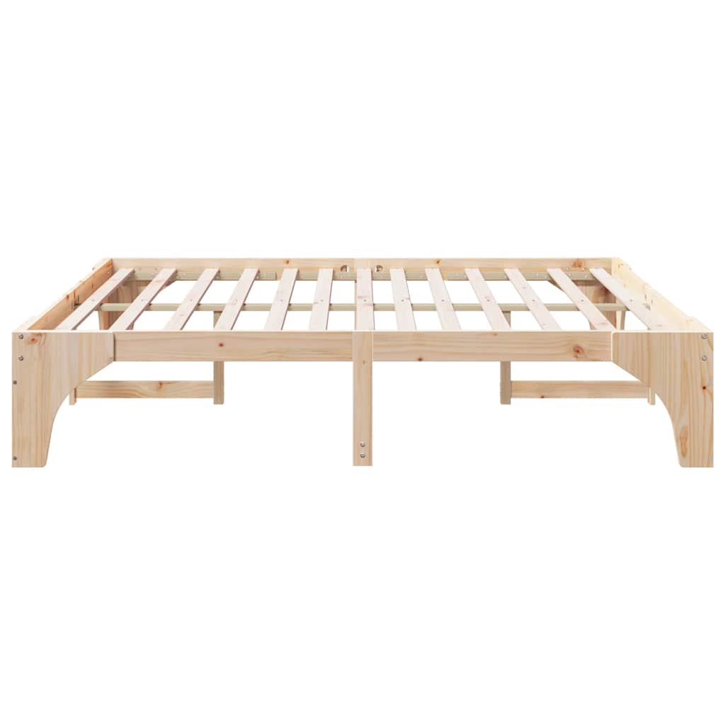 Bettrahmen Braun 200 x 200 cm Massives Kiefernholz
