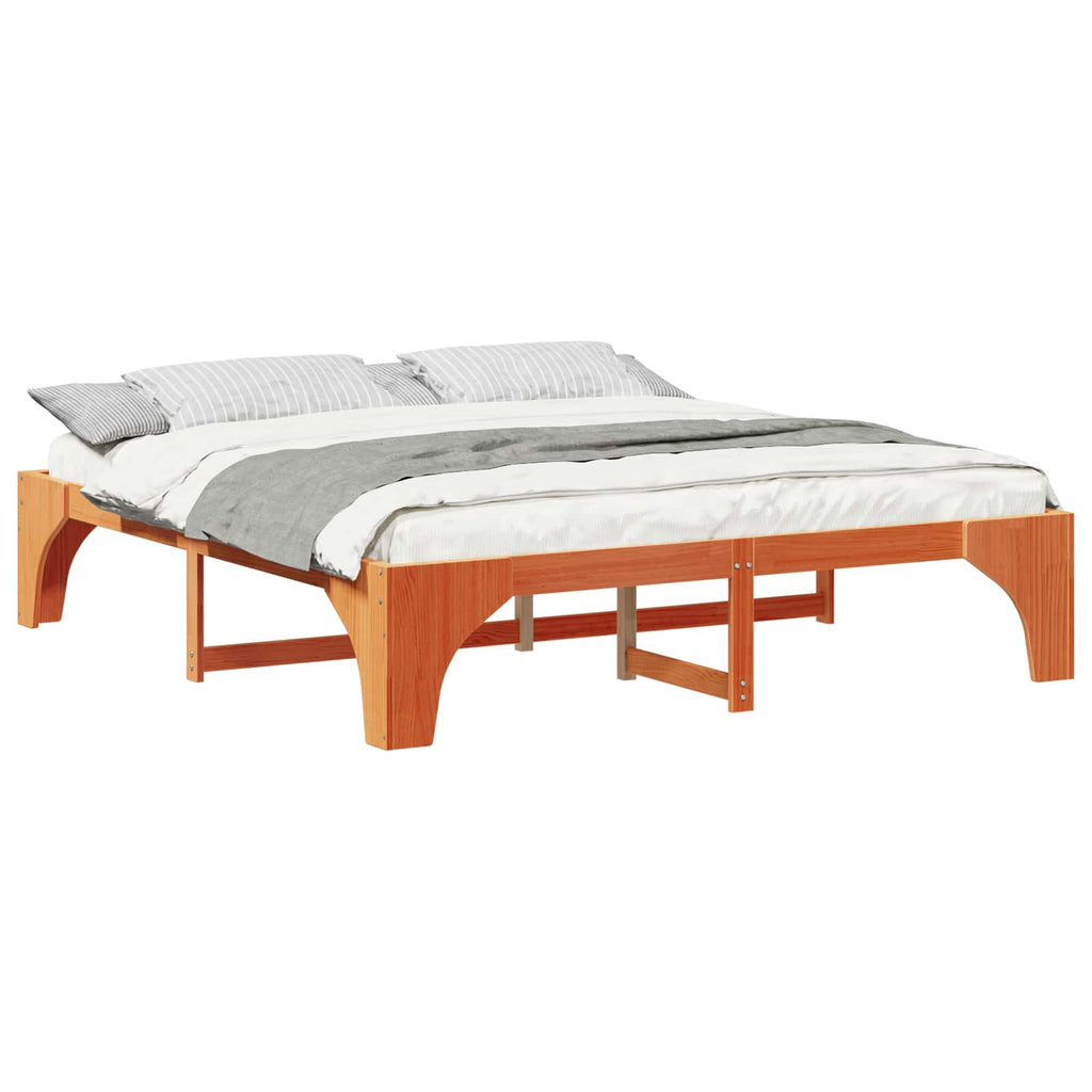 Bettrahmen Braun 180 x 200 cm Massives Kiefernholz