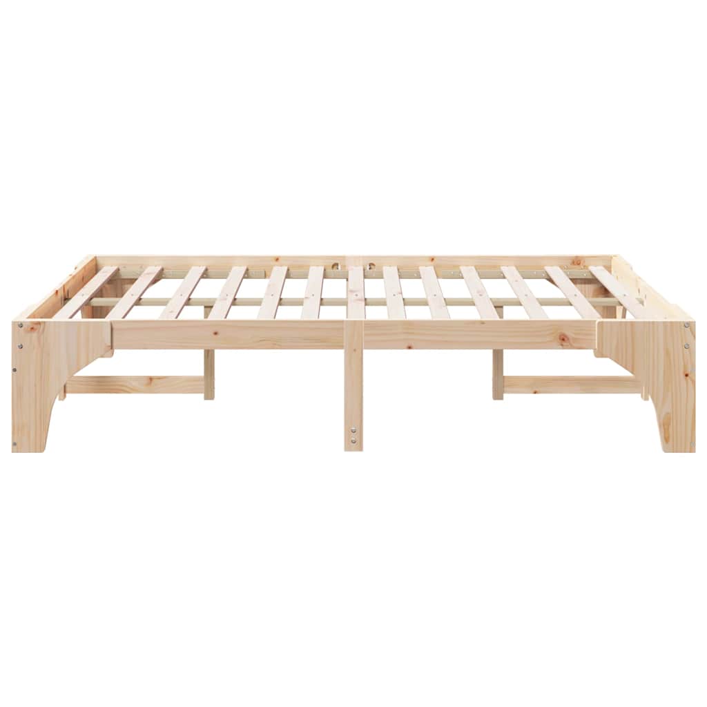 Bettrahmen Braun 140 x 200 cm Massives Kiefernholz
