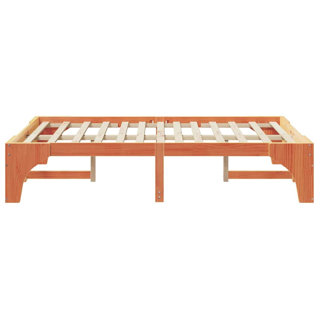 Bettrahmen Braun 120 x 200 cm Massives Kiefernholz
