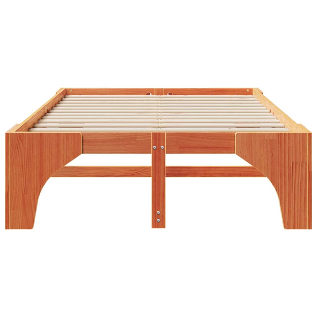 Bettrahmen Braun 120 x 190 cm Massives Kiefernholz