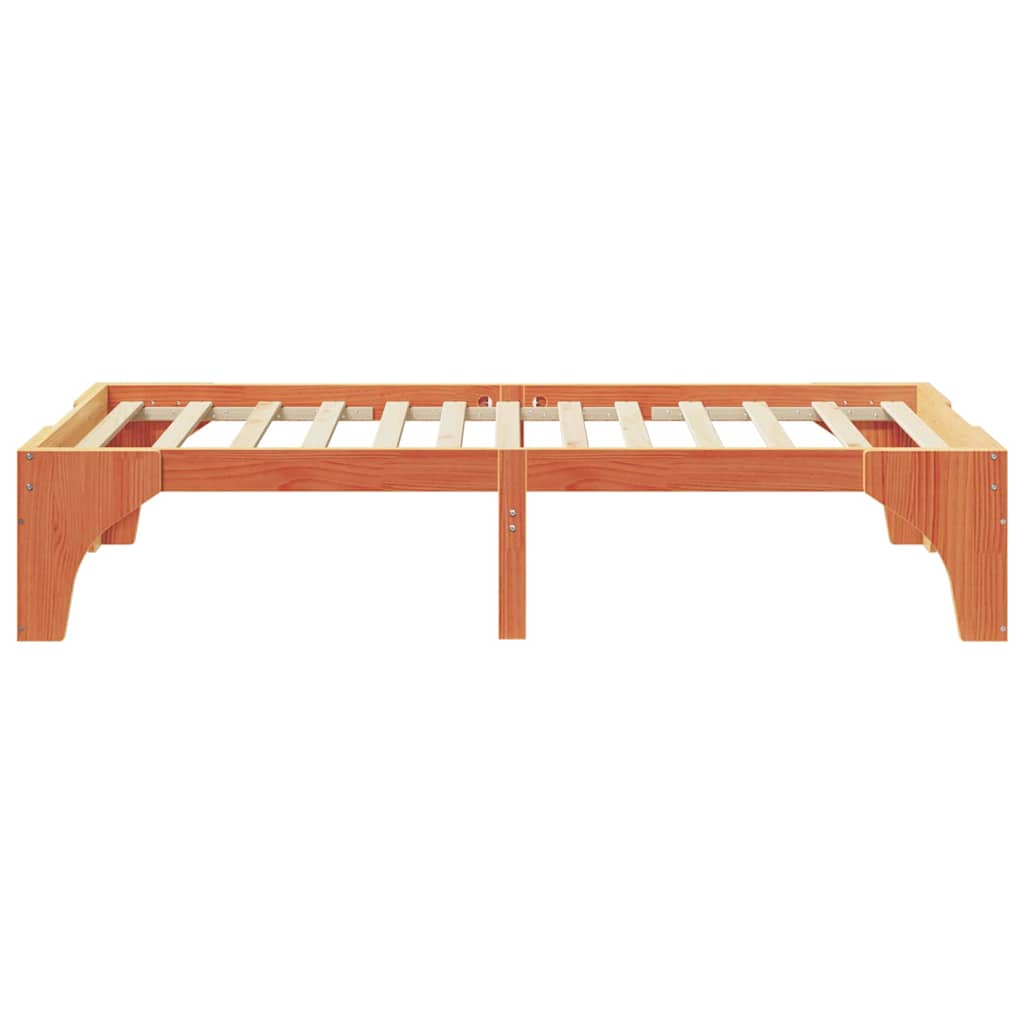 Bettrahmen Braun 100 x 200 cm Massives Kiefernholz