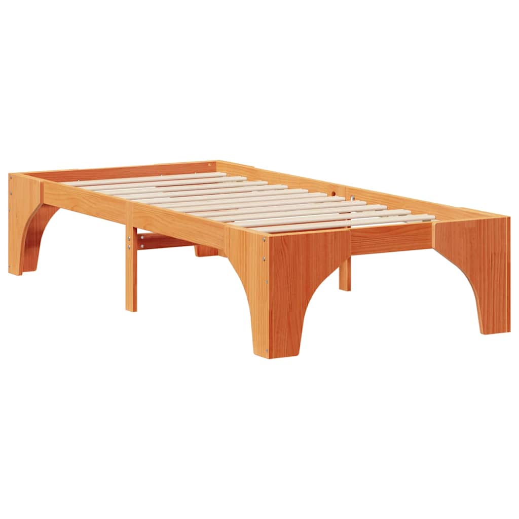 Bettrahmen Braun 90 x 200 cm Massives Kiefernholz
