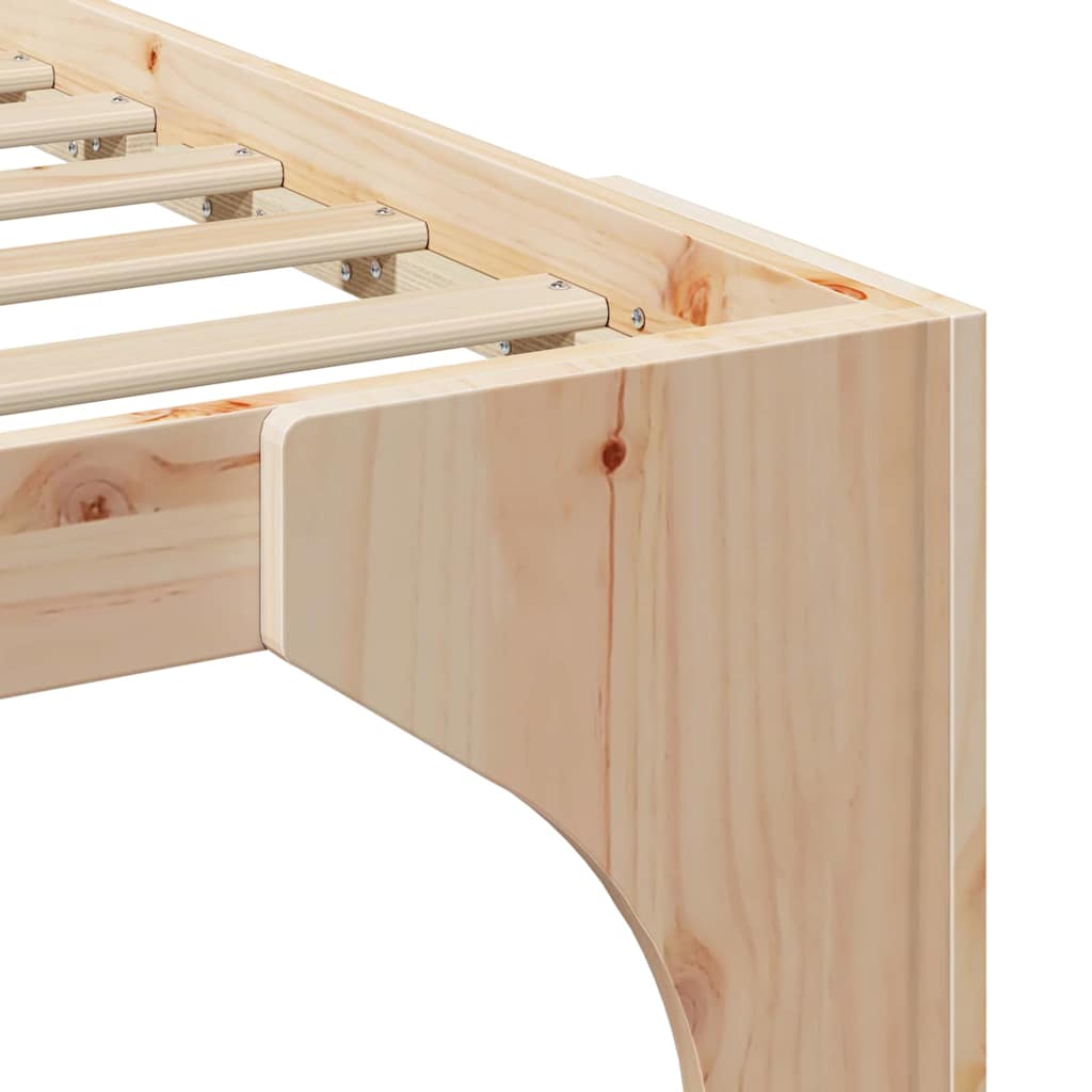 Bettrahmen Braun 80 x 200 cm Massives Kiefernholz