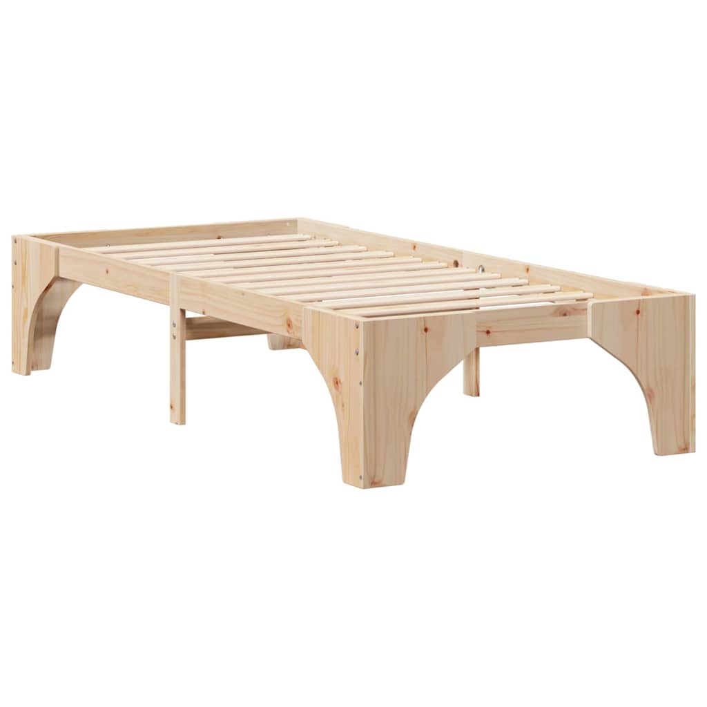 Bettrahmen Braun 90 x 190 cm Massives Kiefernholz