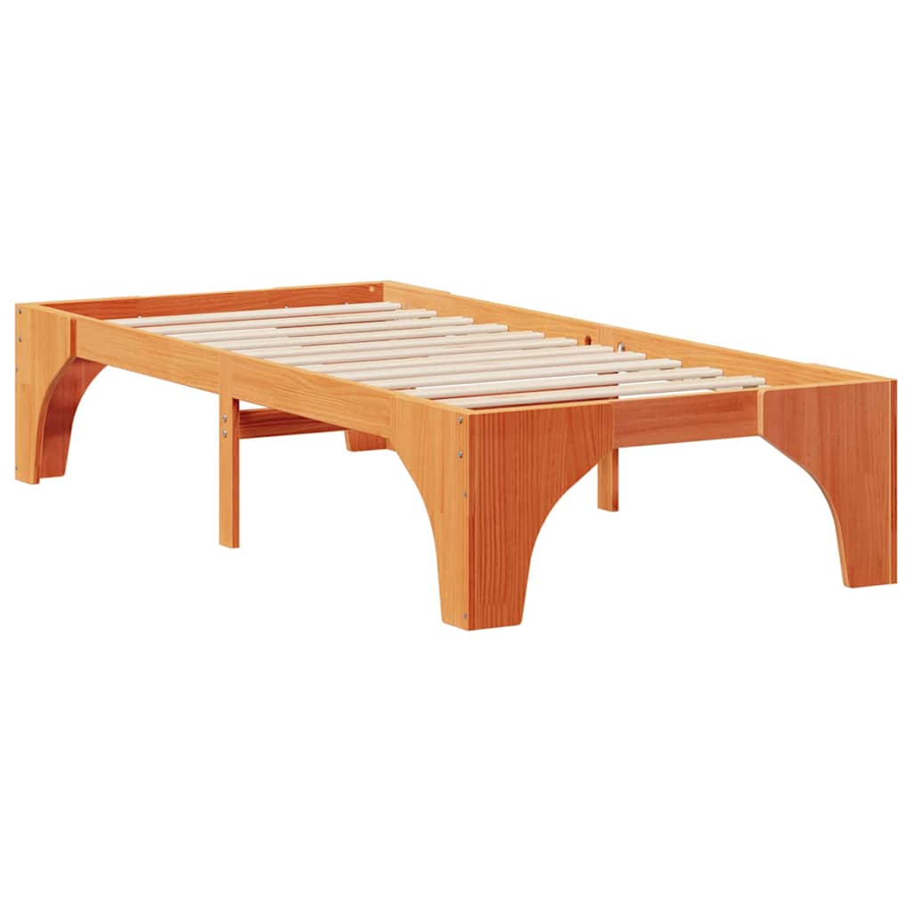 Bettrahmen Braun 90 x 190 cm Massives Kiefernholz