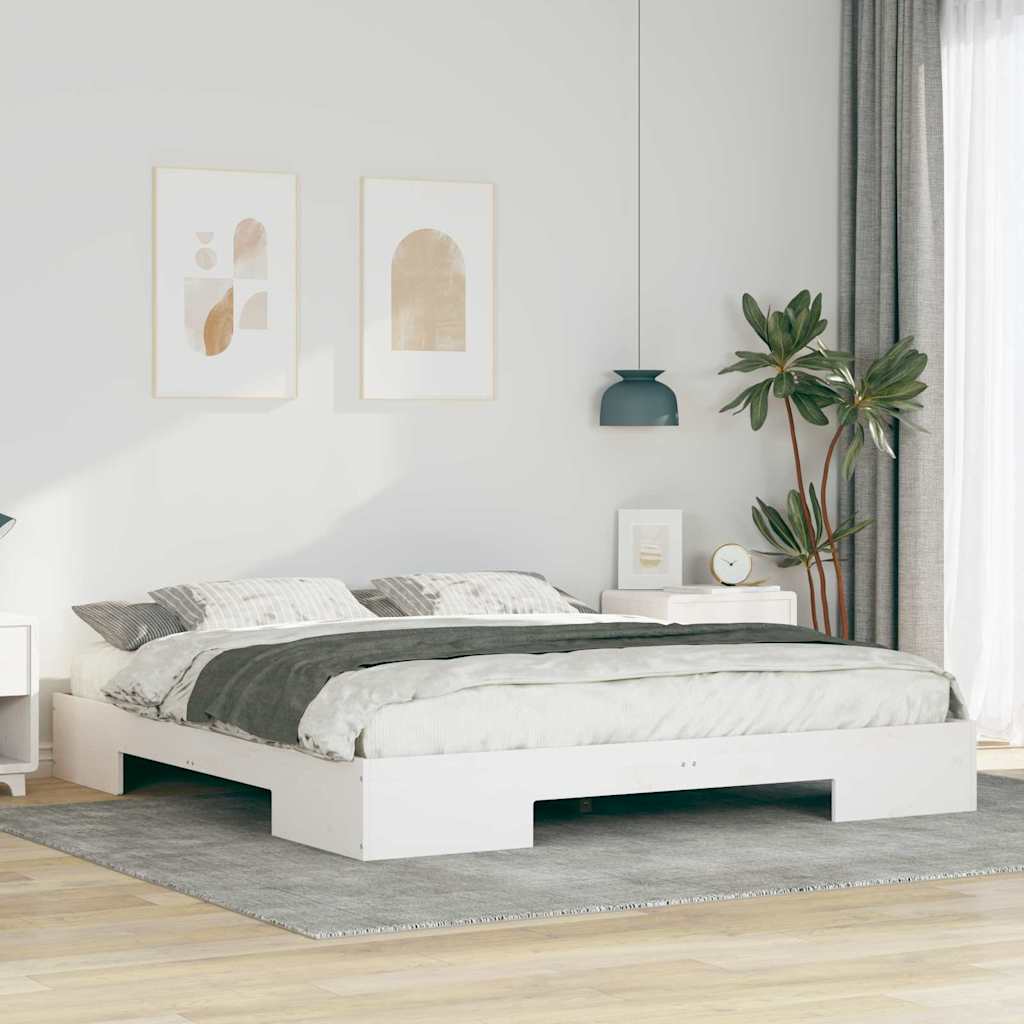 Bettgestell Weiß 200 x 200 cm