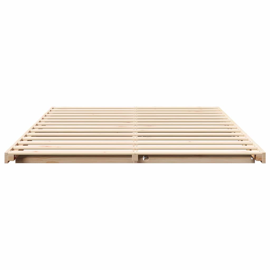 Bettrahmen Braun 150 x 200 cm Massives Kiefernholz