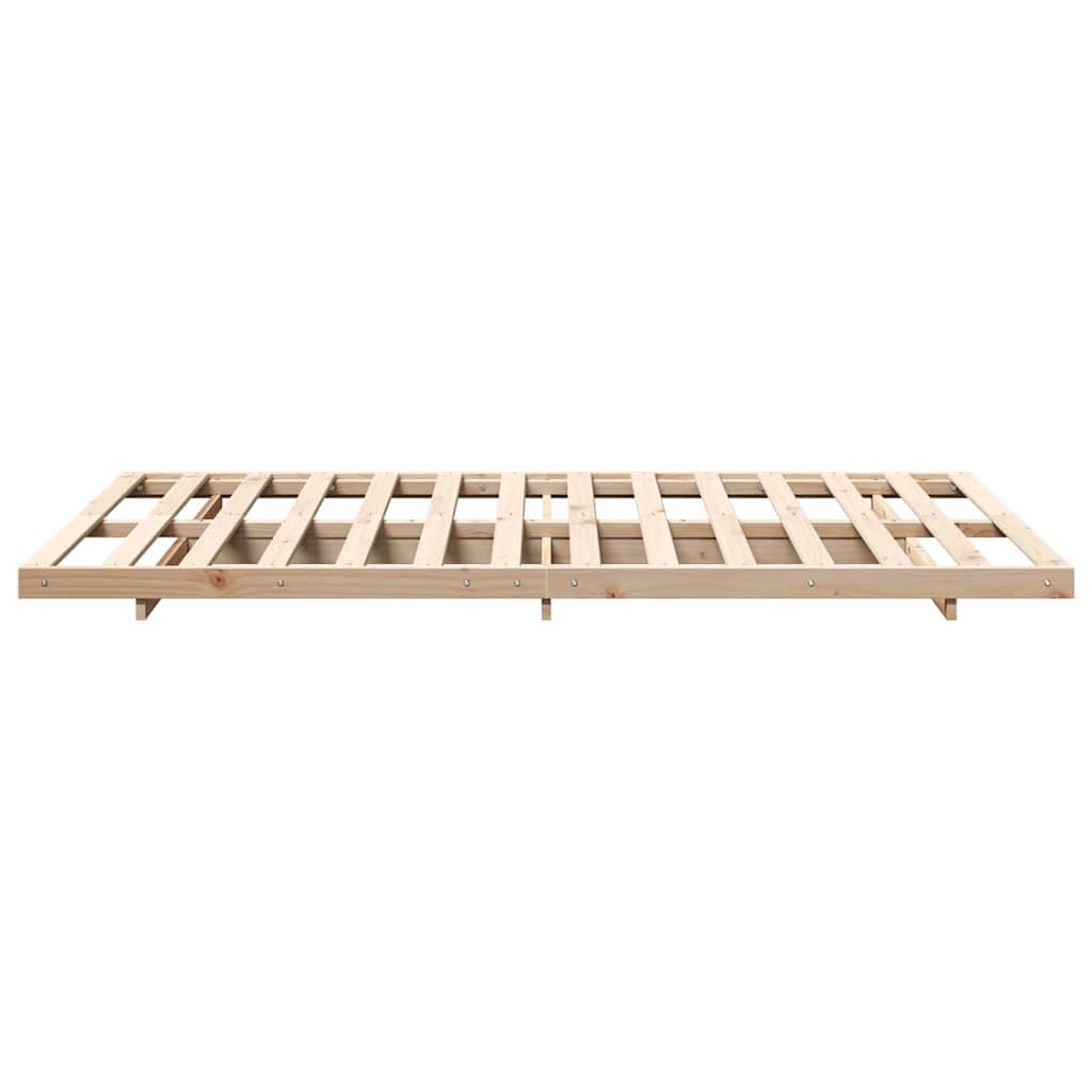 Bettrahmen Braun 135 x 190 cm Massives Kiefernholz