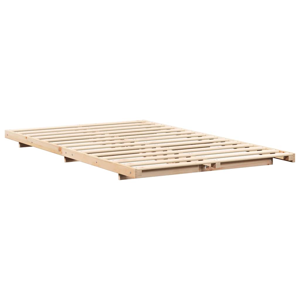 Bettrahmen Braun 120 x 190 cm Massives Kiefernholz