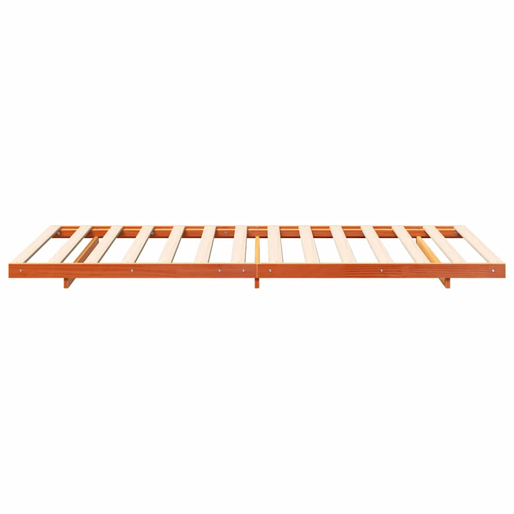 Bettrahmen Wachsbraun 90 x 200 cm Massives Kiefernholz