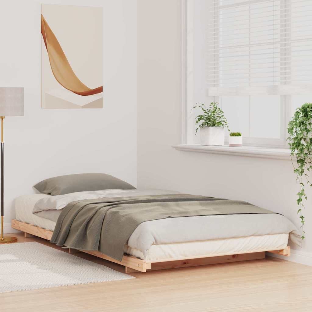 Bettrahmen Braun 90 x 210 cm Massives Kiefernholz