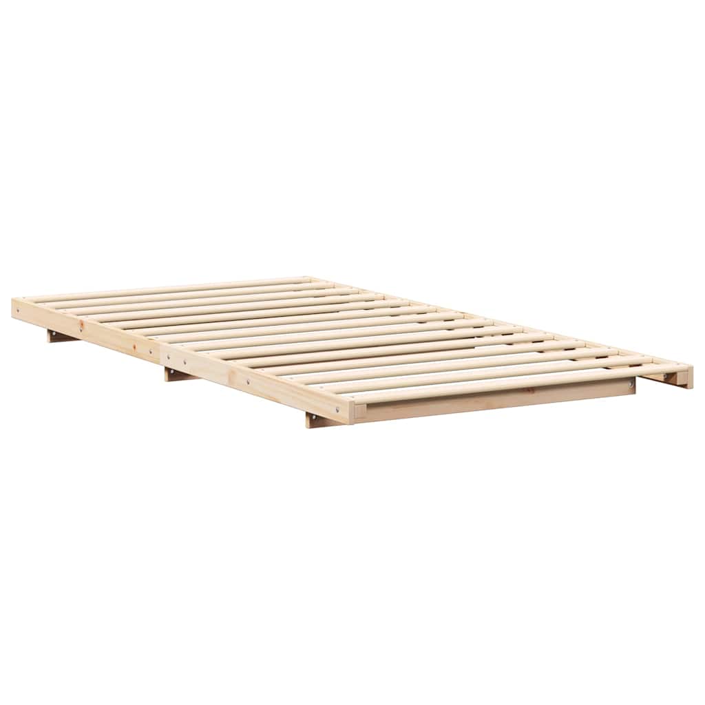 Bettrahmen Braun 90 x 210 cm Massives Kiefernholz