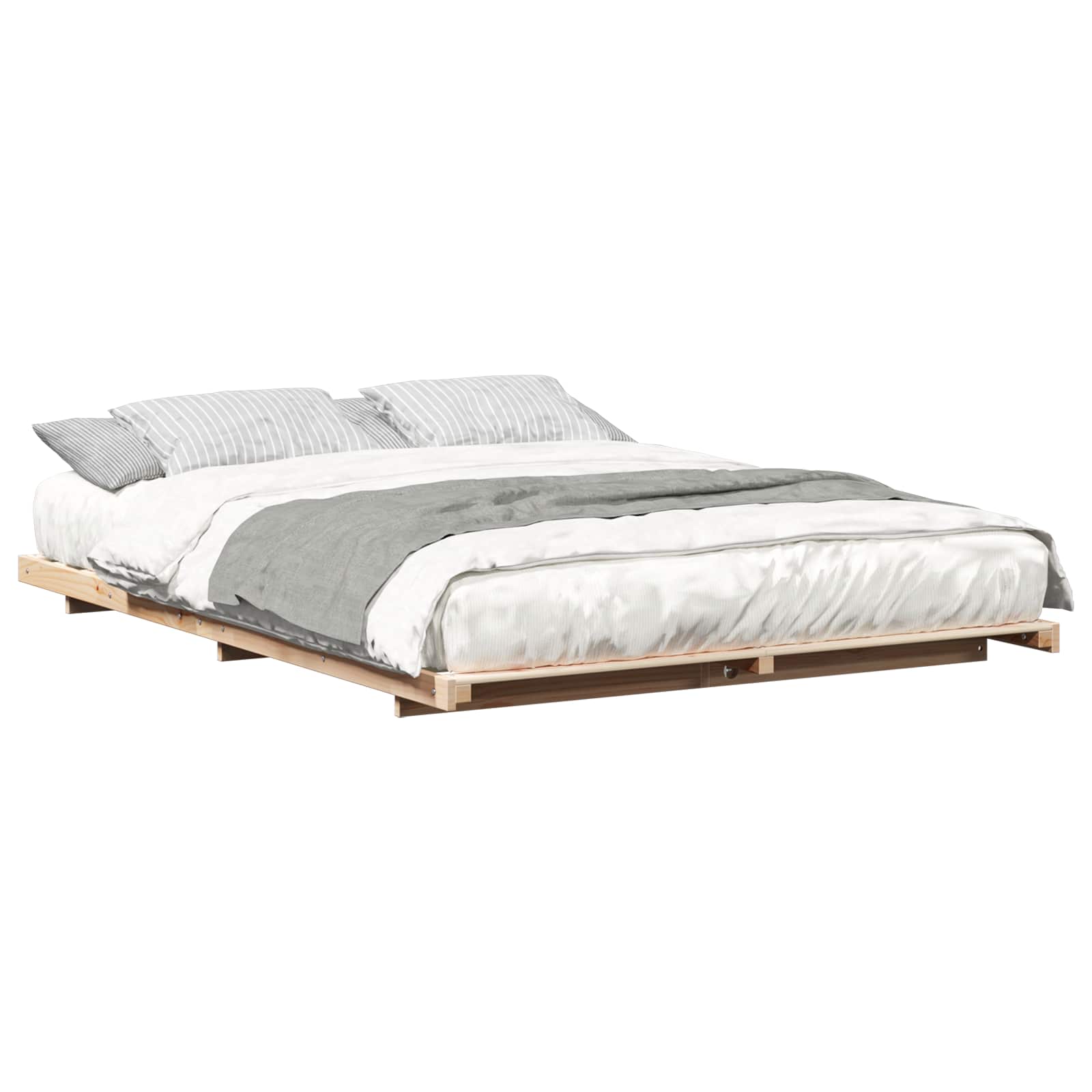 Bettrahmen Braun 140 x 210 cm Massives Kiefernholz