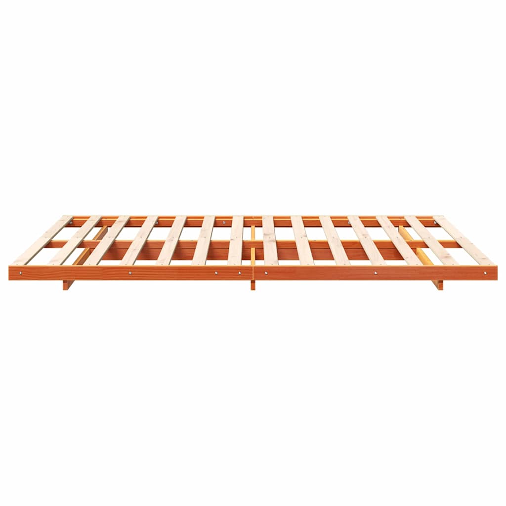 Bettrahmen Wachsbraun 140 x 210 cm Massives Kiefernholz