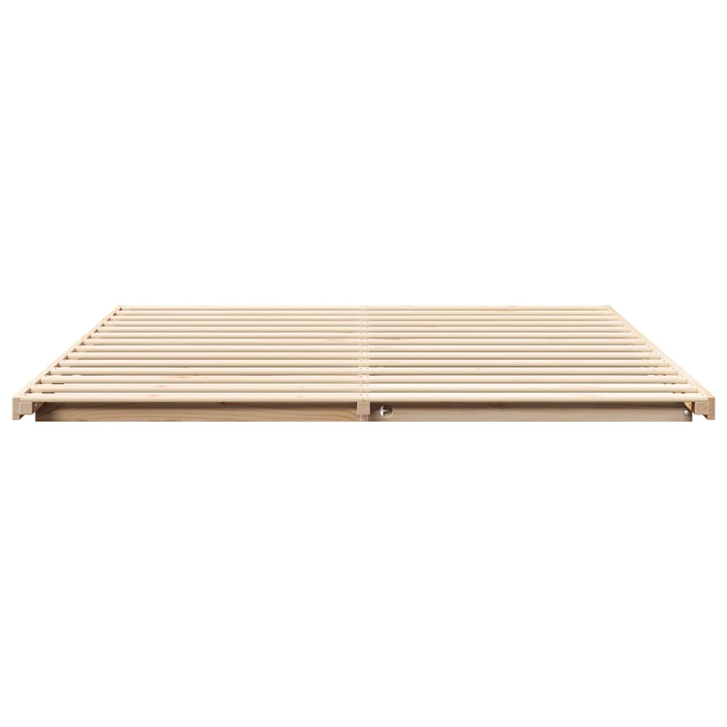 Bettrahmen Braun 180 x 210 cm Massives Kiefernholz
