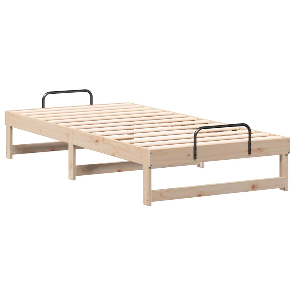 Bettrahmen Braun 90 x 200 cm Massives Kiefernholz