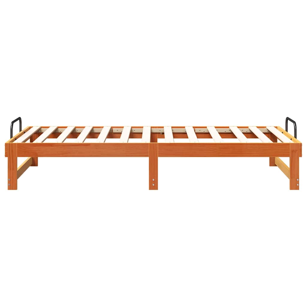 Bettrahmen Braun 90 x 200 cm Massives Kiefernholz