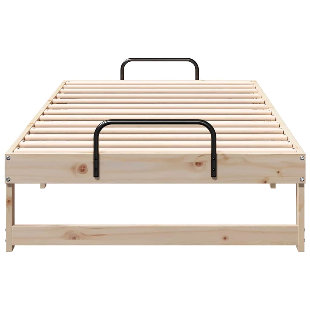 Bettrahmen Braun 90 x 190 cm Massives Kiefernholz