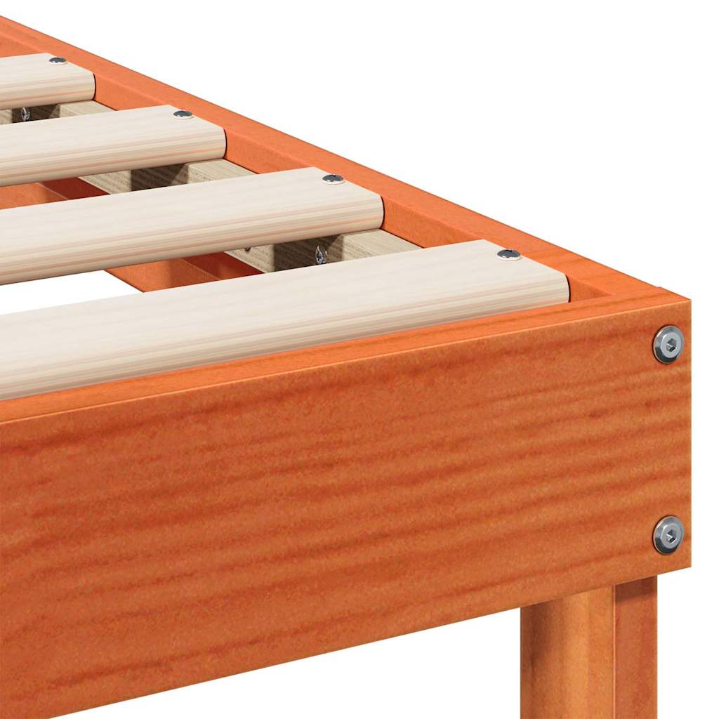 Bettrahmen Braun 90 x 190 cm Massives Kiefernholz