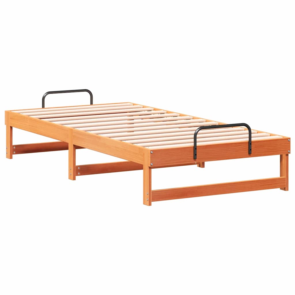 Bettrahmen Braun 90 x 190 cm Massives Kiefernholz