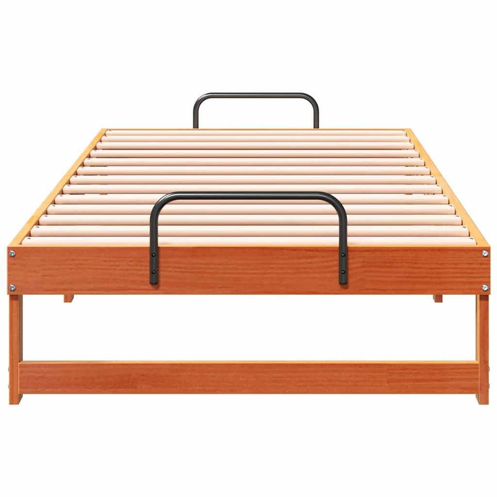 Bettrahmen Braun 90 x 190 cm Massives Kiefernholz