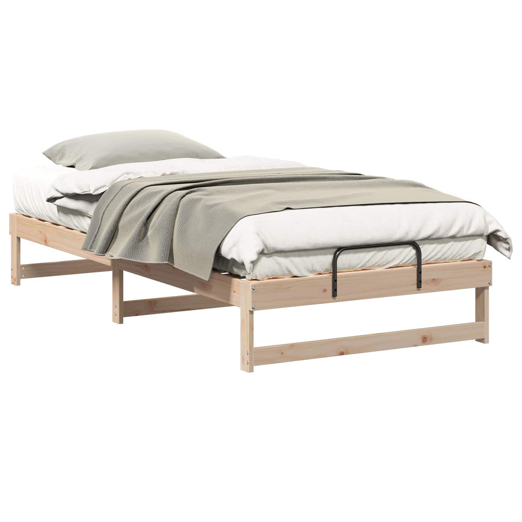 Bettrahmen Braun 100 x 210 cm Massives Kiefernholz