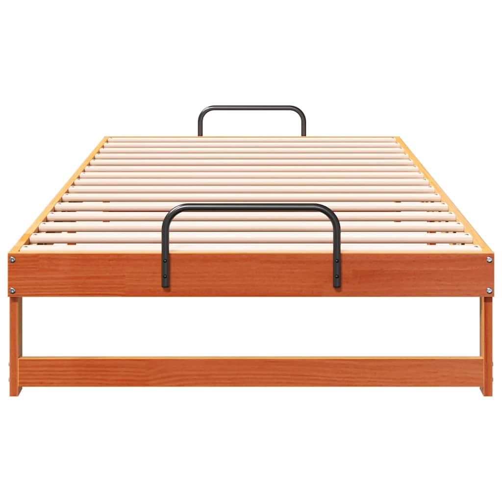 Bettrahmen Braun 100 x 210 cm Massives Kiefernholz