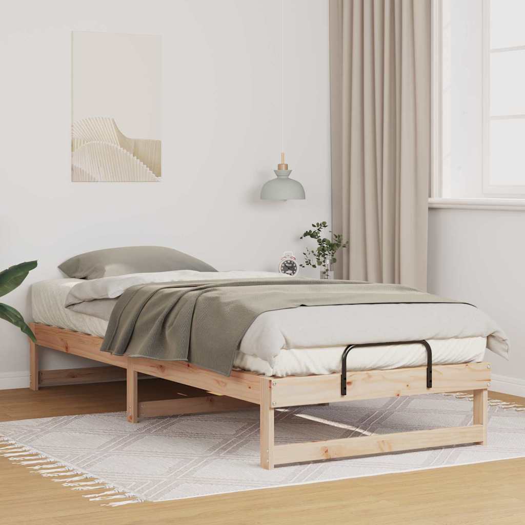 Bettrahmen Braun 80 x 220 cm Massives Kiefernholz