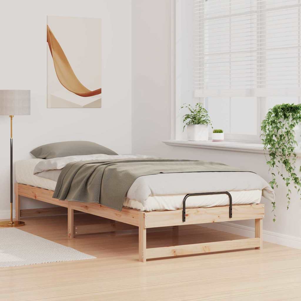 Bettrahmen Braun 80 x 220 cm Massives Kiefernholz