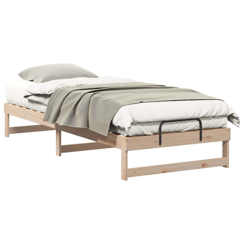 Bettrahmen Braun 90 x 220 cm Massives Kiefernholz