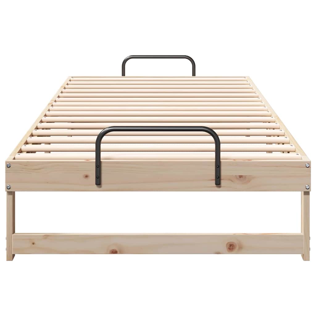Bettrahmen Braun 90 x 220 cm Massives Kiefernholz
