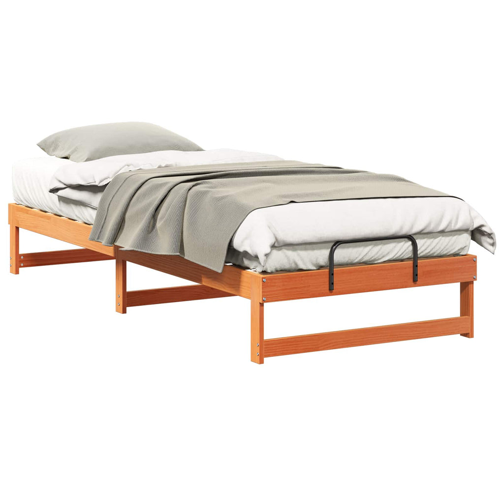 Bettrahmen Braun 90 x 220 cm Massives Kiefernholz