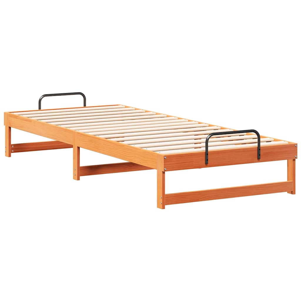 Bettrahmen Braun 100 x 220 cm Massives Kiefernholz