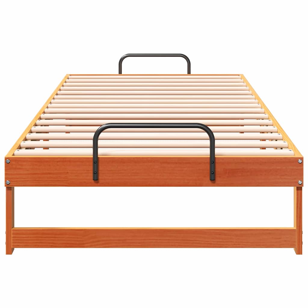Bettrahmen Braun 100 x 220 cm Massives Kiefernholz