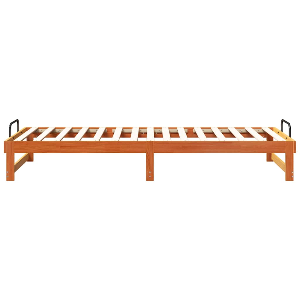 Bettrahmen Braun 100 x 220 cm Massives Kiefernholz
