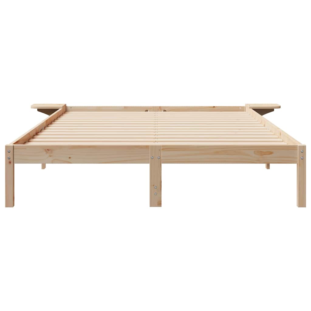 Bettgestell mit Nachttischen Natur 160 x 210 cm