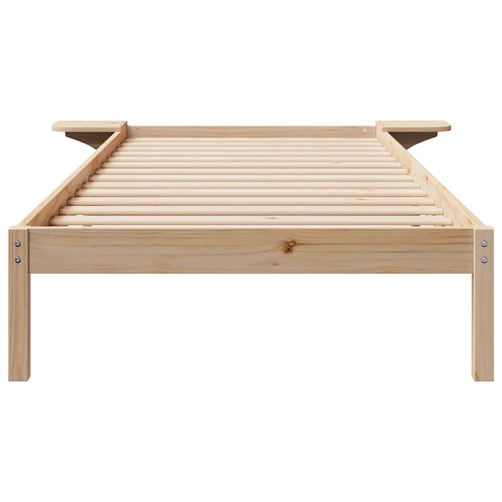 Bettgestell mit Nachttischen Natur 80 x 220 cm