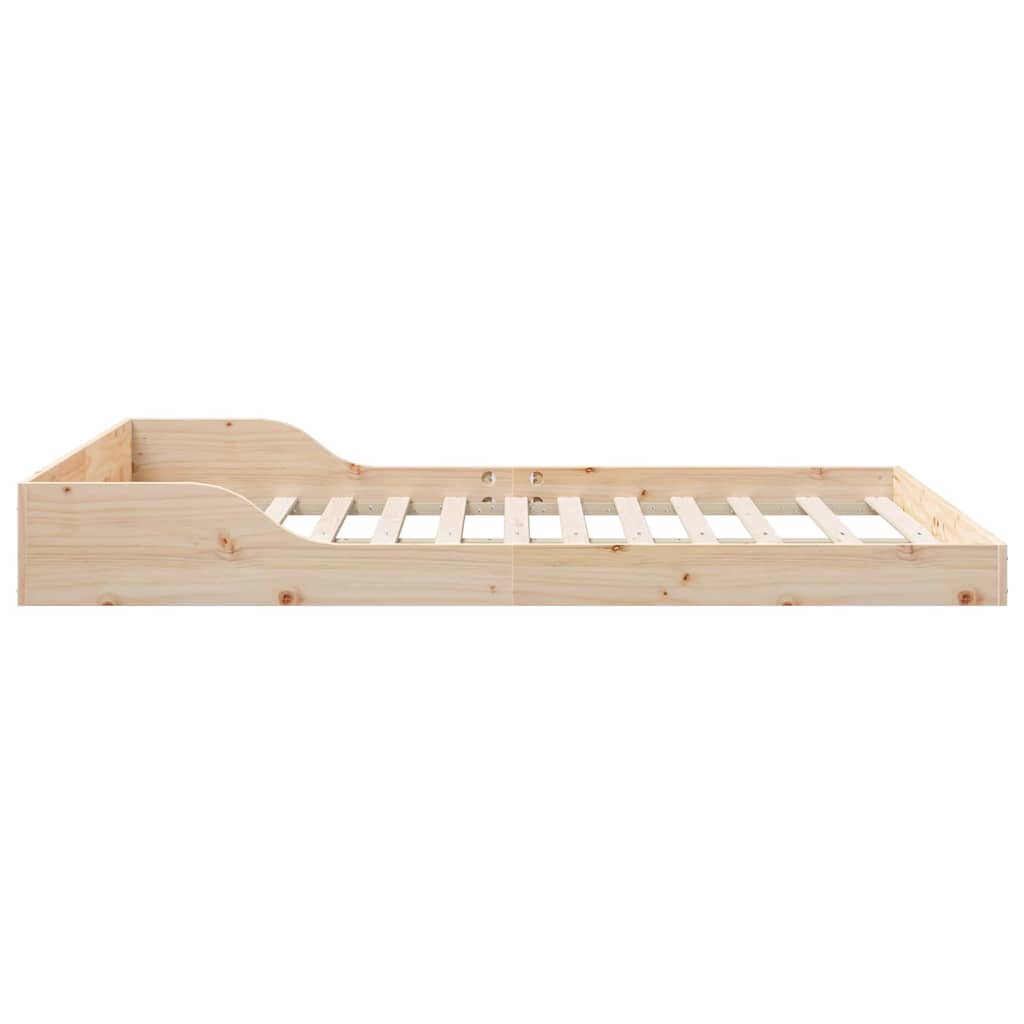 Bettrahmen Braun 140 x 190 cm Massives Kiefernholz