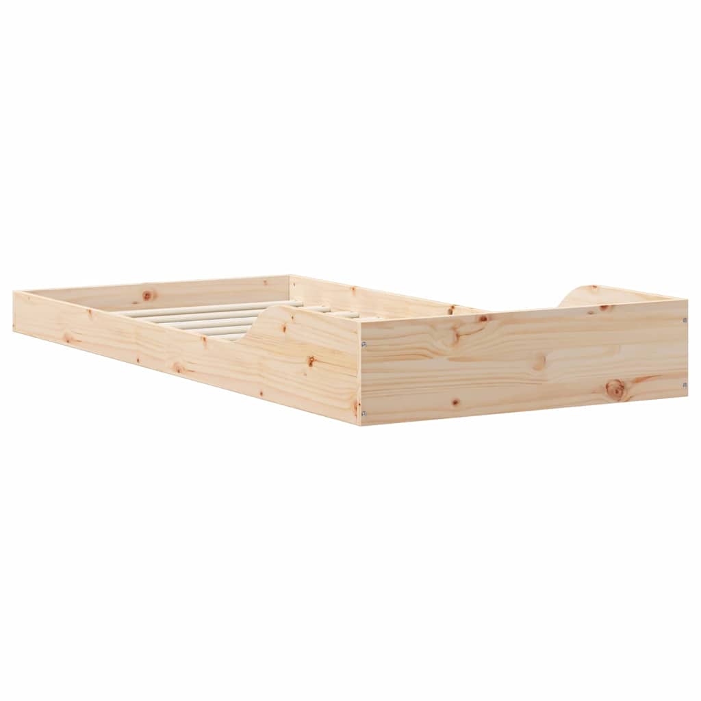 Bettrahmen Braun 90 x 200 cm Massives Kiefernholz