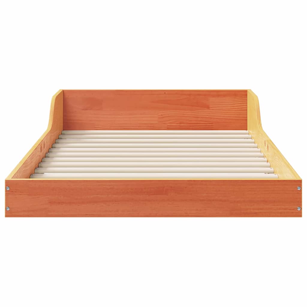 Bettrahmen Wachsbraun 80 x 210 cm Massives Kiefernholz