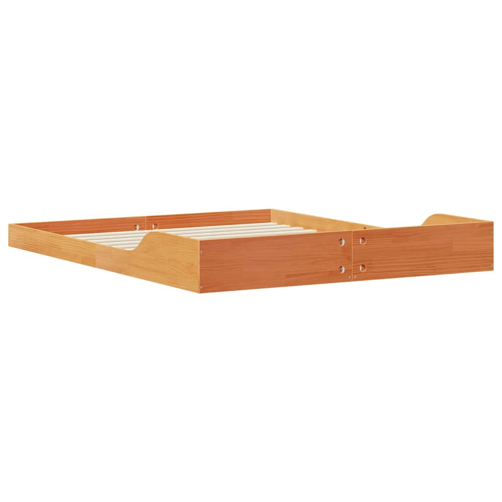 Bettrahmen Wachsbraun 160 x 210 cm Massives Kiefernholz