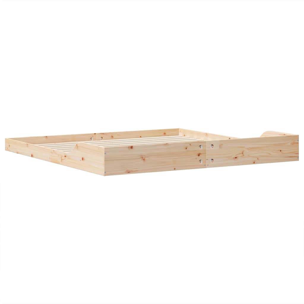 Bettrahmen Braun 180 x 210 cm Massives Kiefernholz
