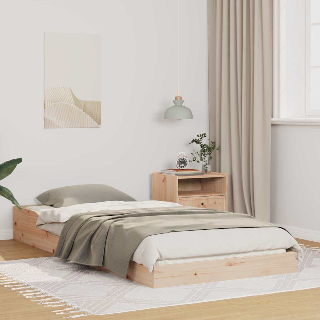 Bettrahmen Natur 100 x 220 cm Massives Kiefernholz