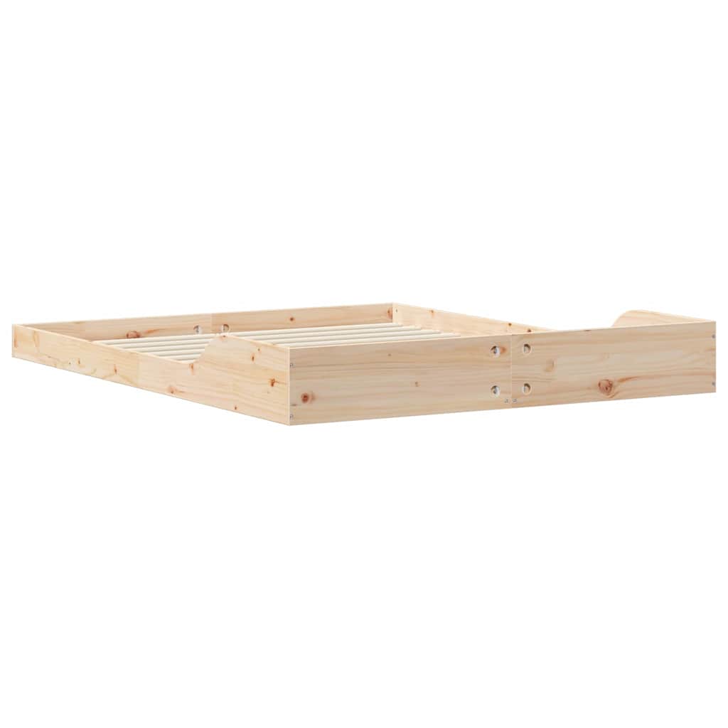 Bettrahmen Braun 140 x 220 cm Massives Kiefernholz