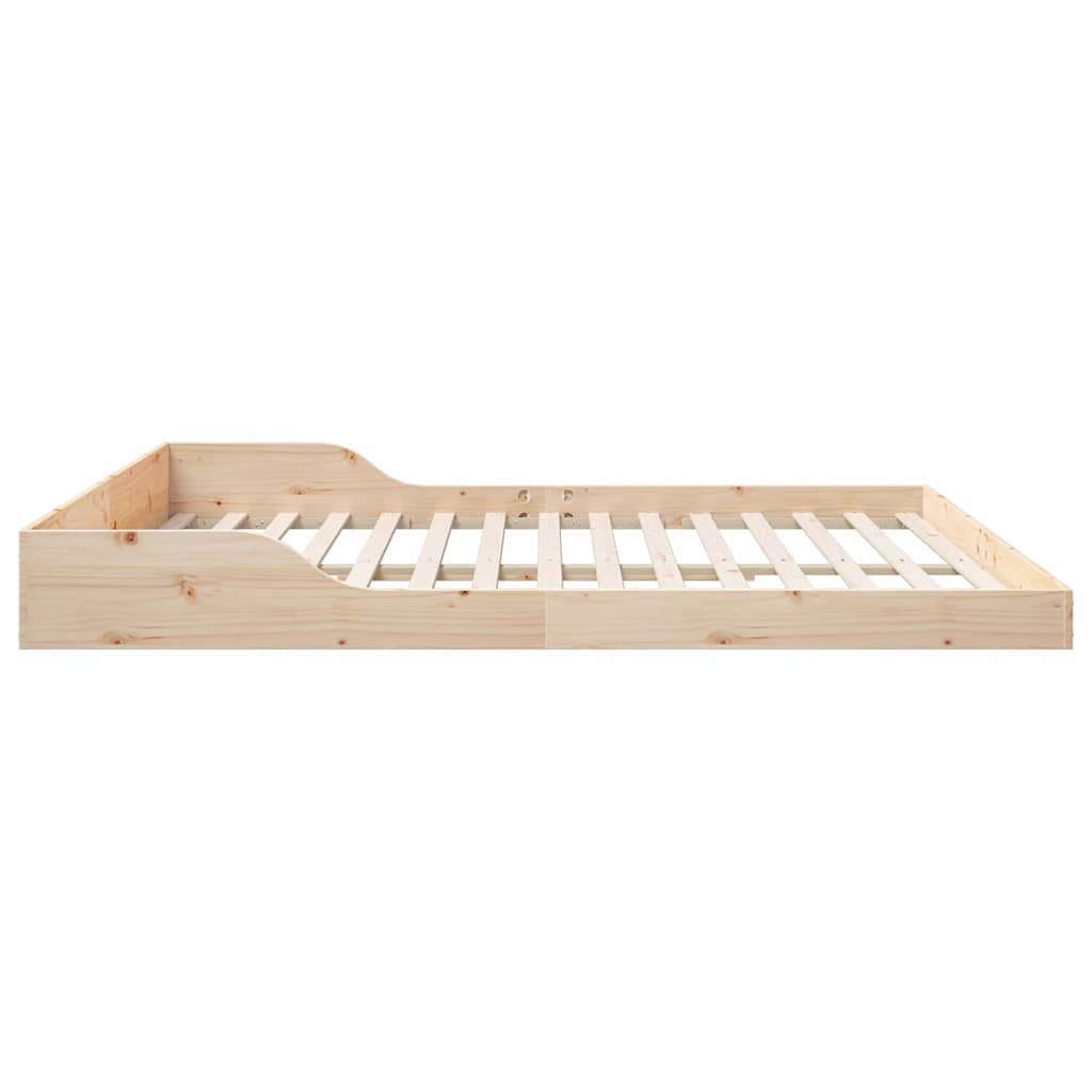 Bettrahmen Braun 200 x 220 cm Massives Kiefernholz