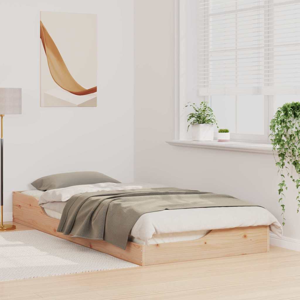 Bettrahmen Braun 80 x 210 cm Massives Kiefernholz