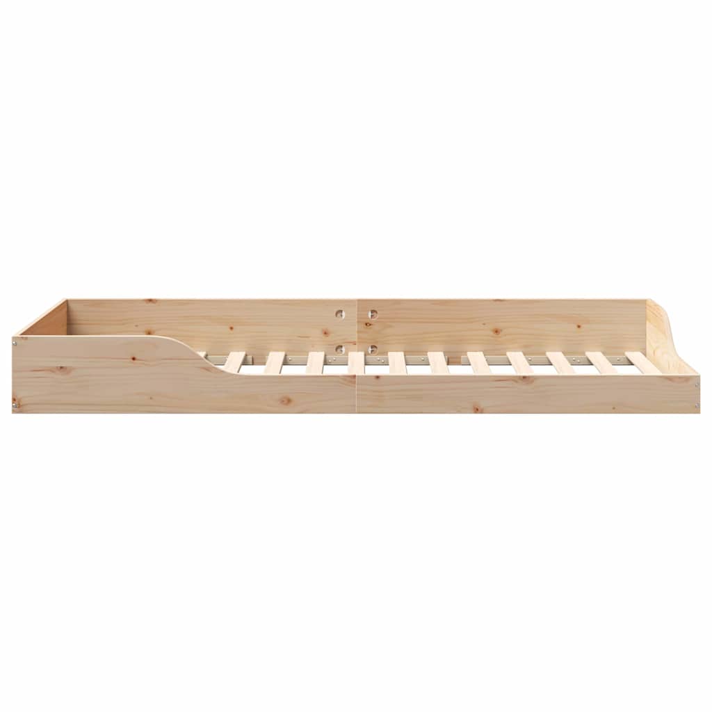 Bettrahmen Braun 90 x 210 cm Massives Kiefernholz