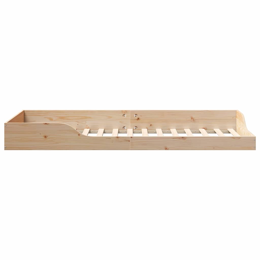 Bettrahmen Braun 100 x 220 cm Massives Kiefernholz