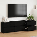 TV-Einheiten 2 pcs Schwarz Eichen-Optik 180 x 34 x 50 cm
